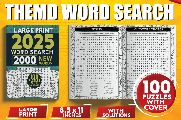 2025 Word Search for Adults 2000 Words