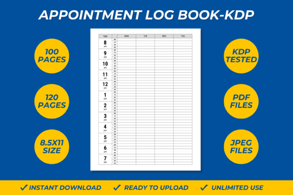 Appointment Log Book Sheet KDP Interior