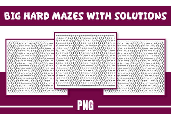 Big Hard Hexagonal Mazes with Solutions