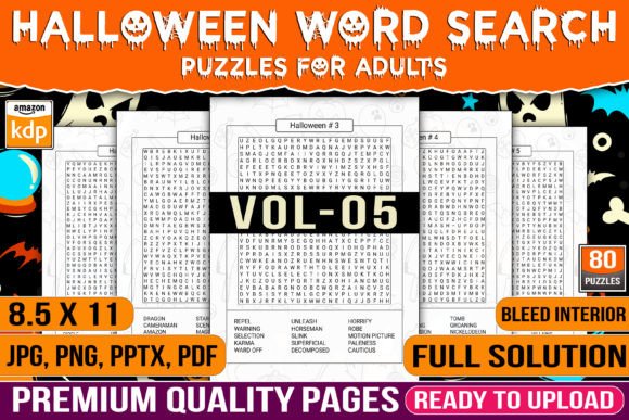 Halloween Word Search for Adults Vol-05