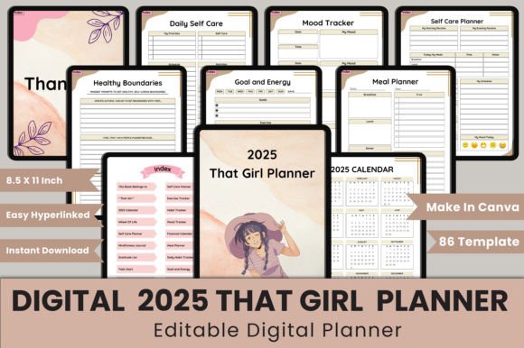 Hyperlinked 2025 That Girl Planner: A Comprehensive Tool for Organization and Growth