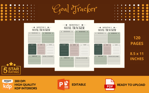 Monthly Goals Tracker KDP Interior