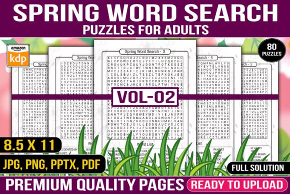 Spring Word Search for Adults Vol-02