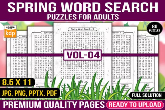 Spring Word Search for Adults Vol-04