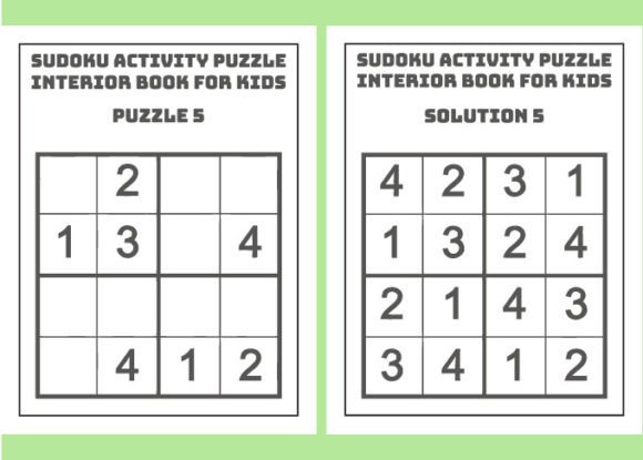 Sudoku Activity Puzzle KDP Interior 5: A Brain-Boosting Resource for Kids and Publishers