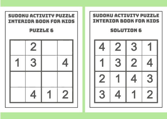 Sudoku Activity Puzzle KDP Interior 6: A Brain-Boosting Resource for Kids
