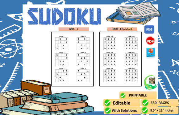 Sudoku for Kids Level 6 - 1120 Puzzles