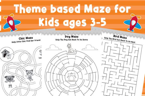 Theme Based Maze for Kids Ages 3-5: A Creative and Educational Resource for Parents and Educators