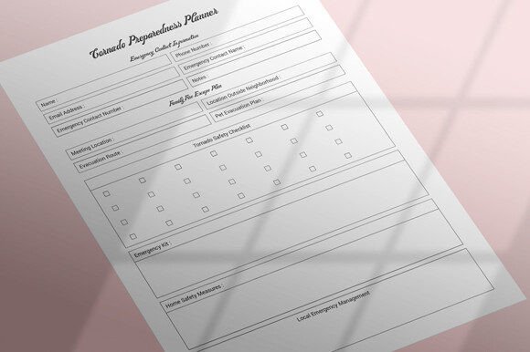 Tornado Preparedness Planner: Your Essential Guide to Safety and Readiness