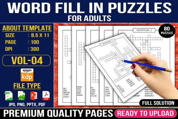 Word Fill in Puzzles for Adults Vol - 04