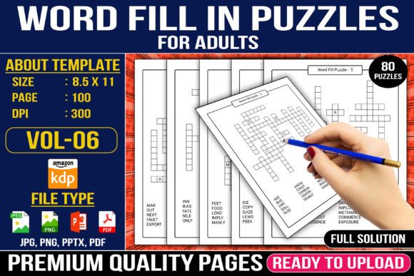 Word Fill in Puzzles for Adults Vol - 06